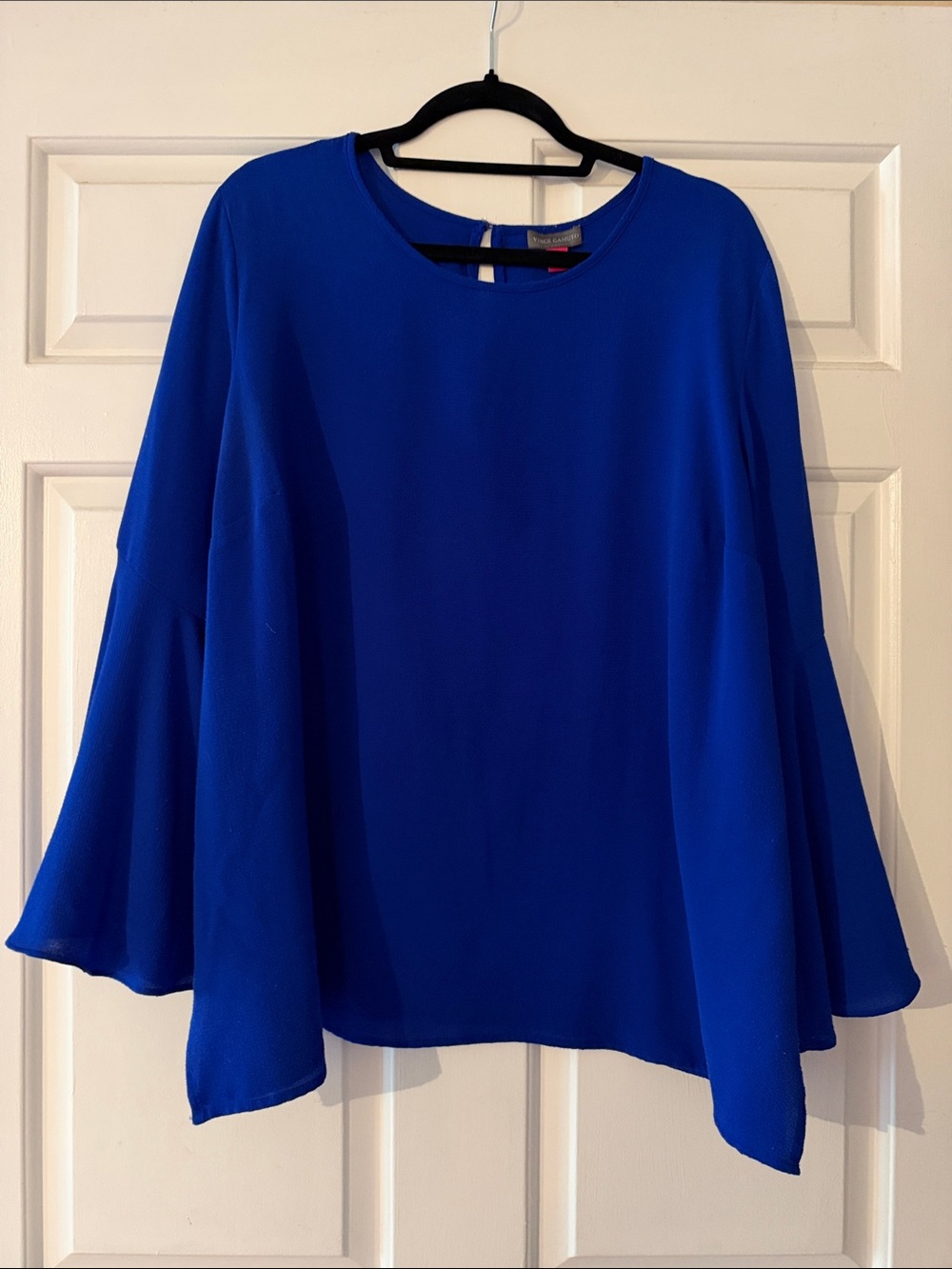 Vince Camuto Cobalt Bell-Sleeve Blouse